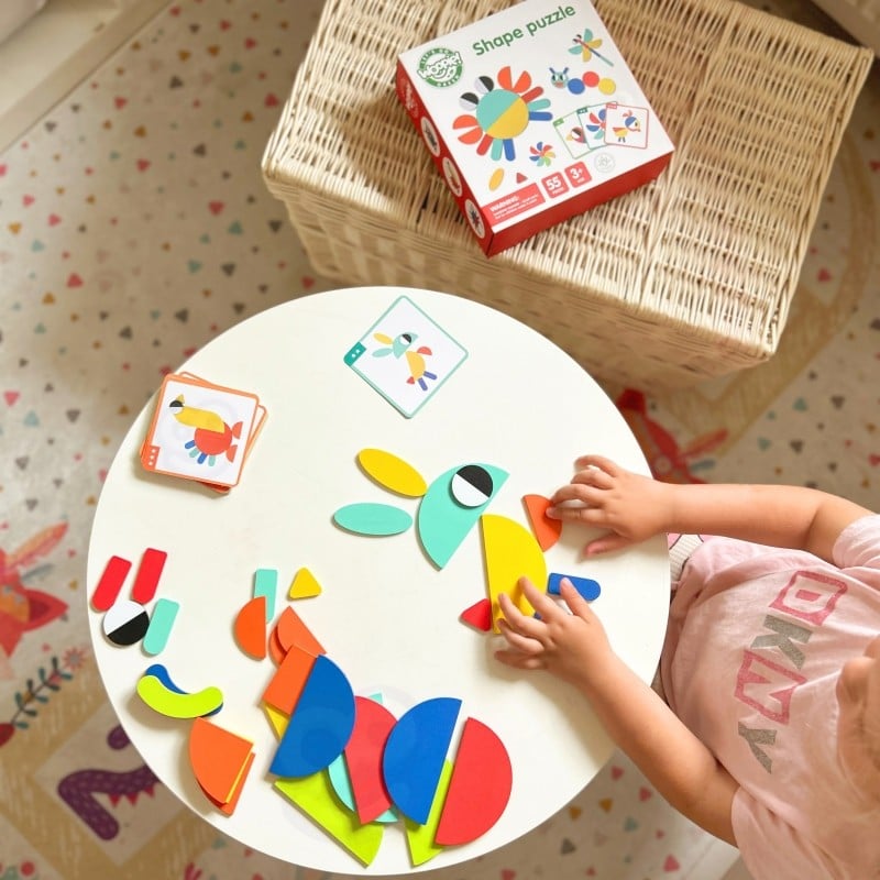 Houten Montessori-vormenpuzzel