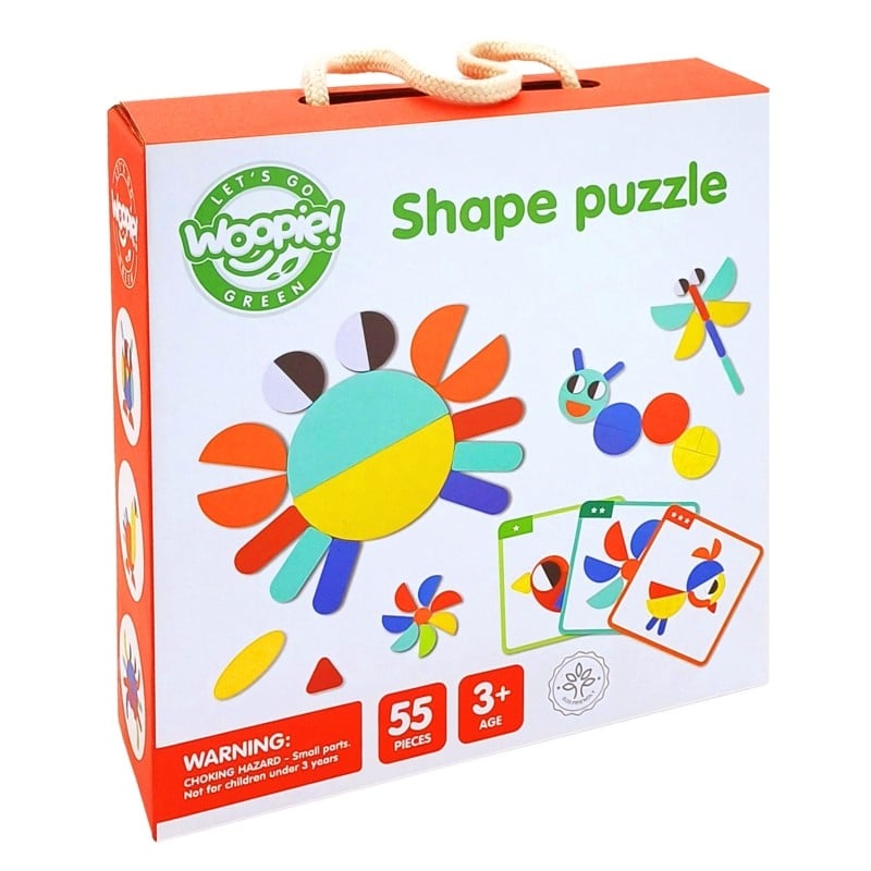 Houten Montessori-vormenpuzzel