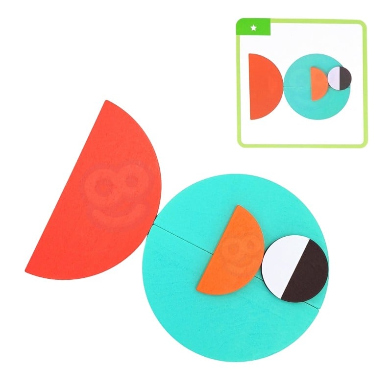 Houten Montessori-vormenpuzzel