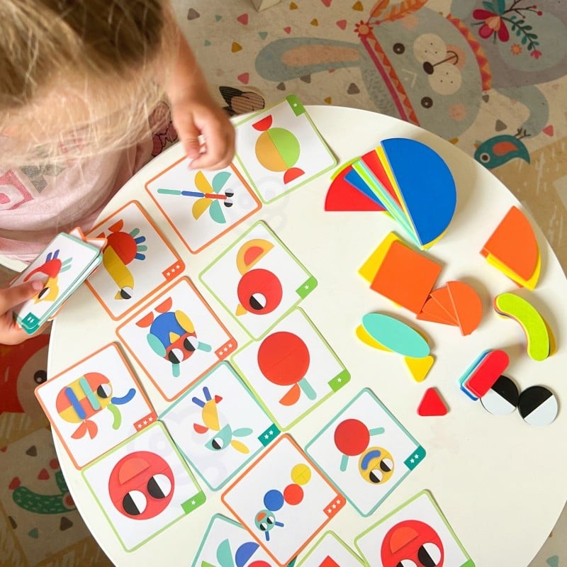 Houten Montessori-vormenpuzzel